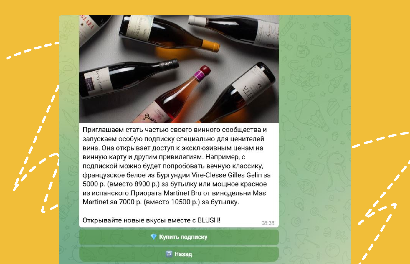 Телеграм-бот с подпиской на вина